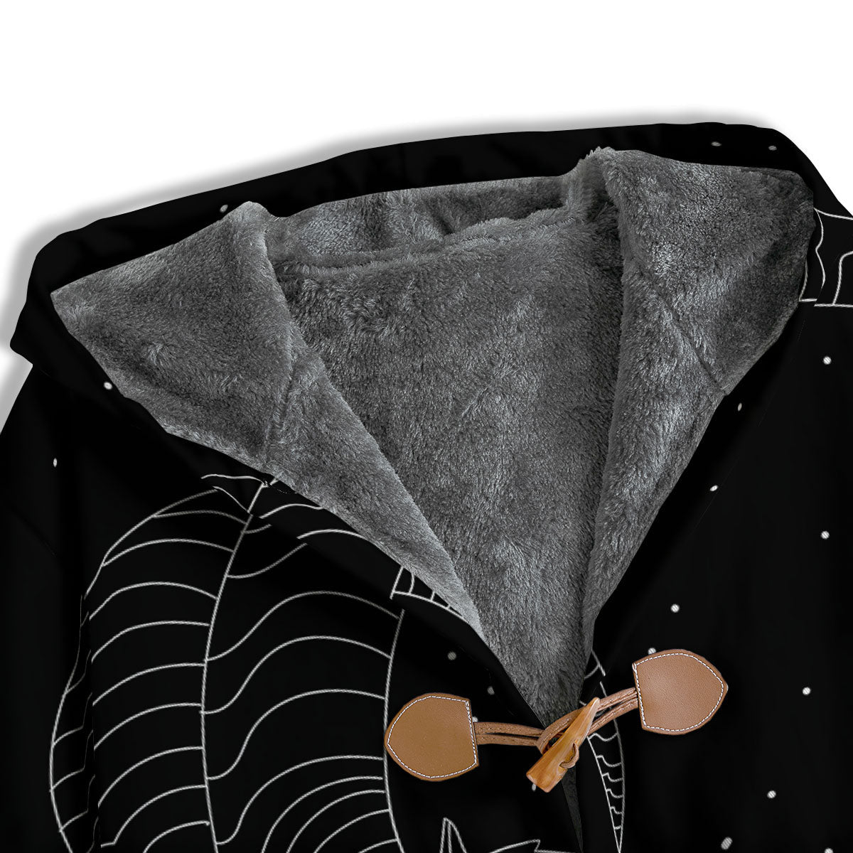 Capricorn Sign White And Black Print Men's Windbreaker Jacket-grizzshop