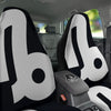 Capricorn Sign Zodiac White And Black Print Car Seat Covers-grizzshop