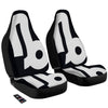 Capricorn Sign Zodiac White And Black Print Car Seat Covers-grizzshop