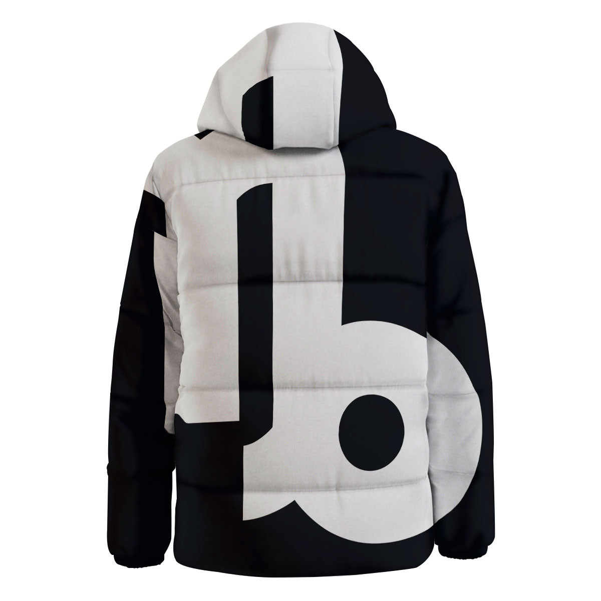 Capricorn Sign Zodiac White And Black Print Down Jacket-grizzshop