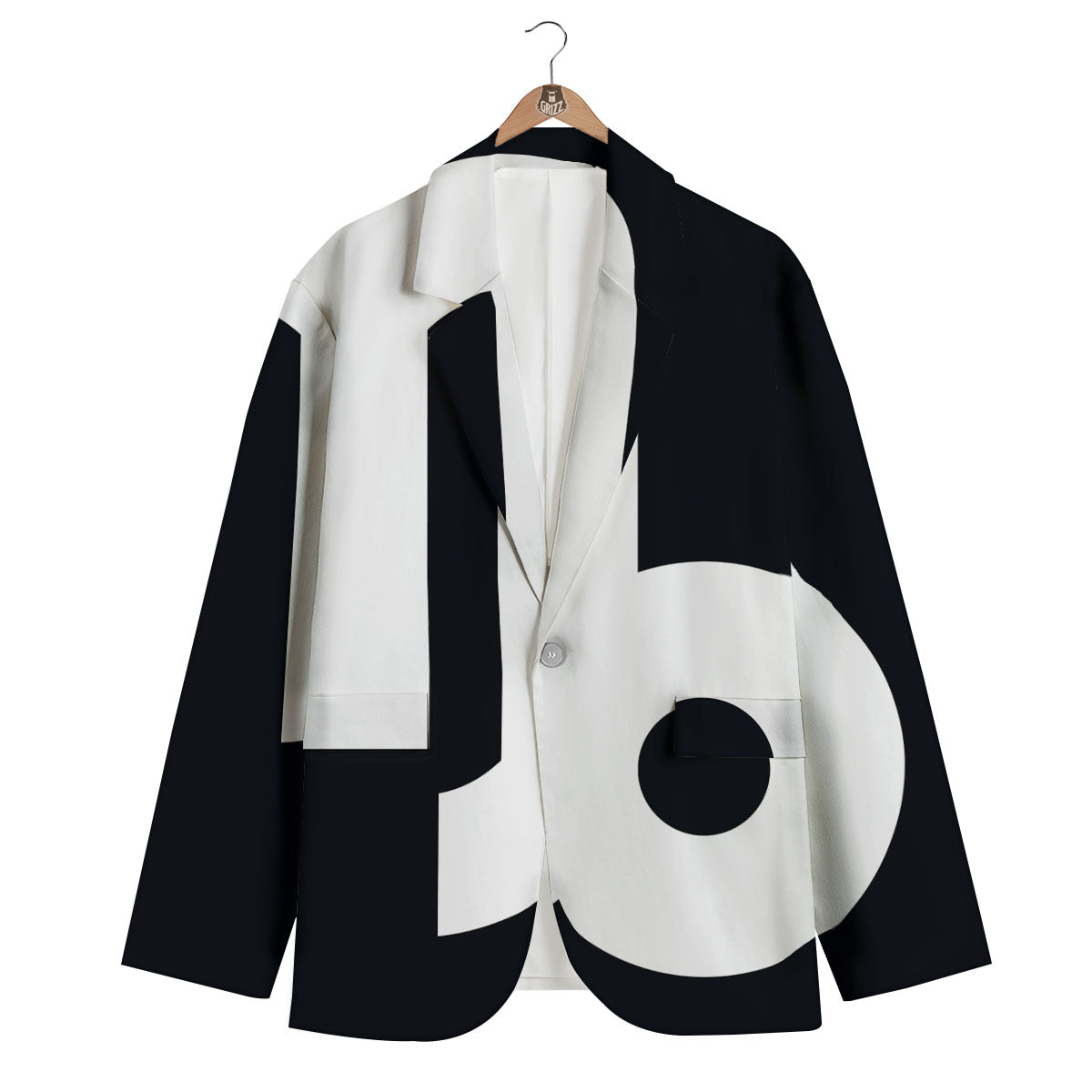 Capricorn Sign Zodiac White And Black Print Men's Blazer-grizzshop