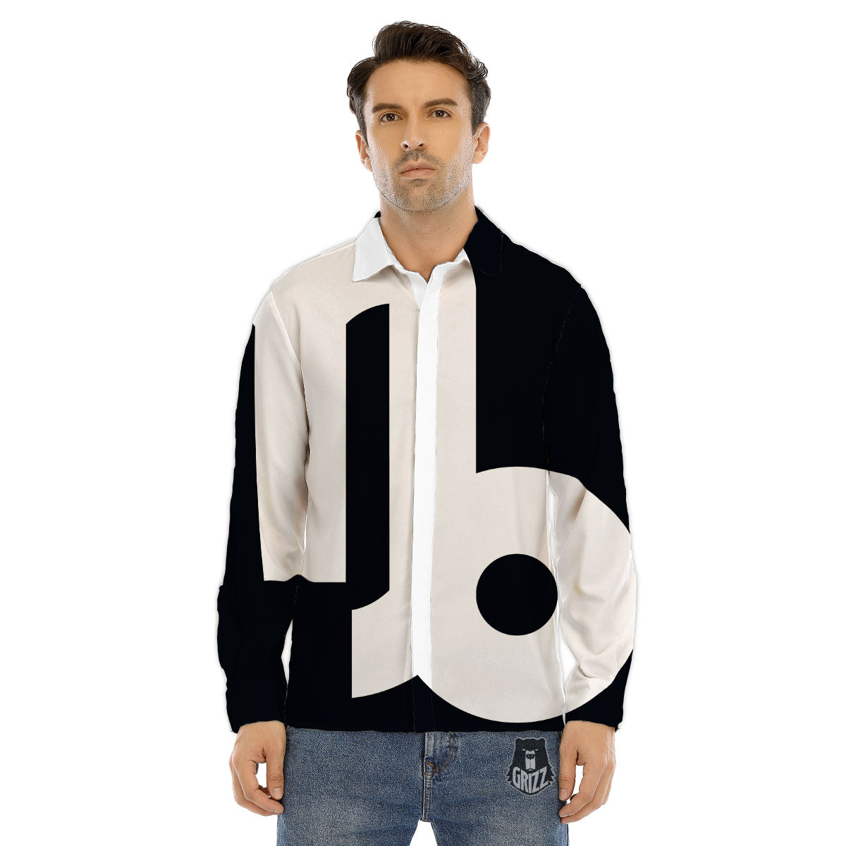Capricorn Sign Zodiac White And Black Print Men's Dress Shirts-grizzshop