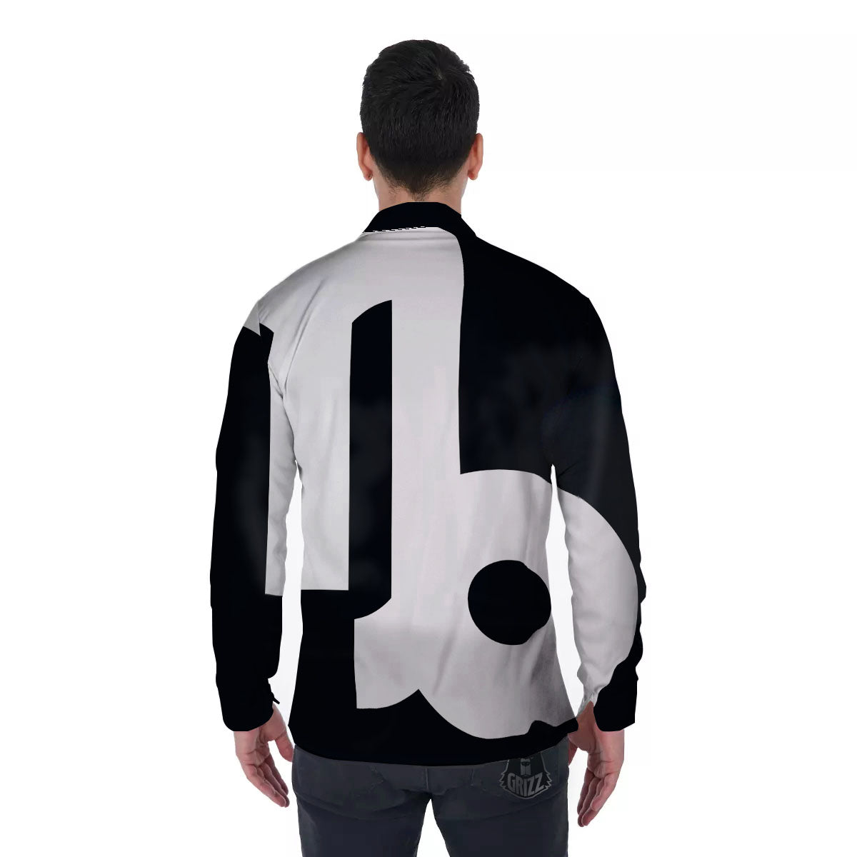 Capricorn Sign Zodiac White And Black Print Men's Long Sleeve Shirts-grizzshop