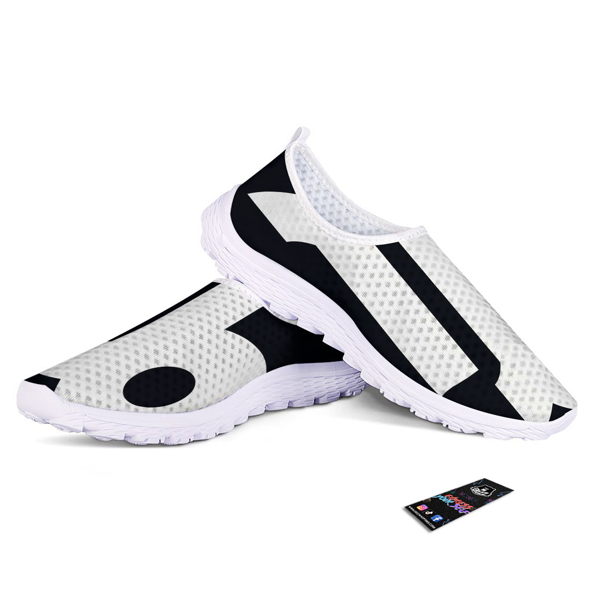 Capricorn Sign Zodiac White And Black Print Nurse Shoes-grizzshop