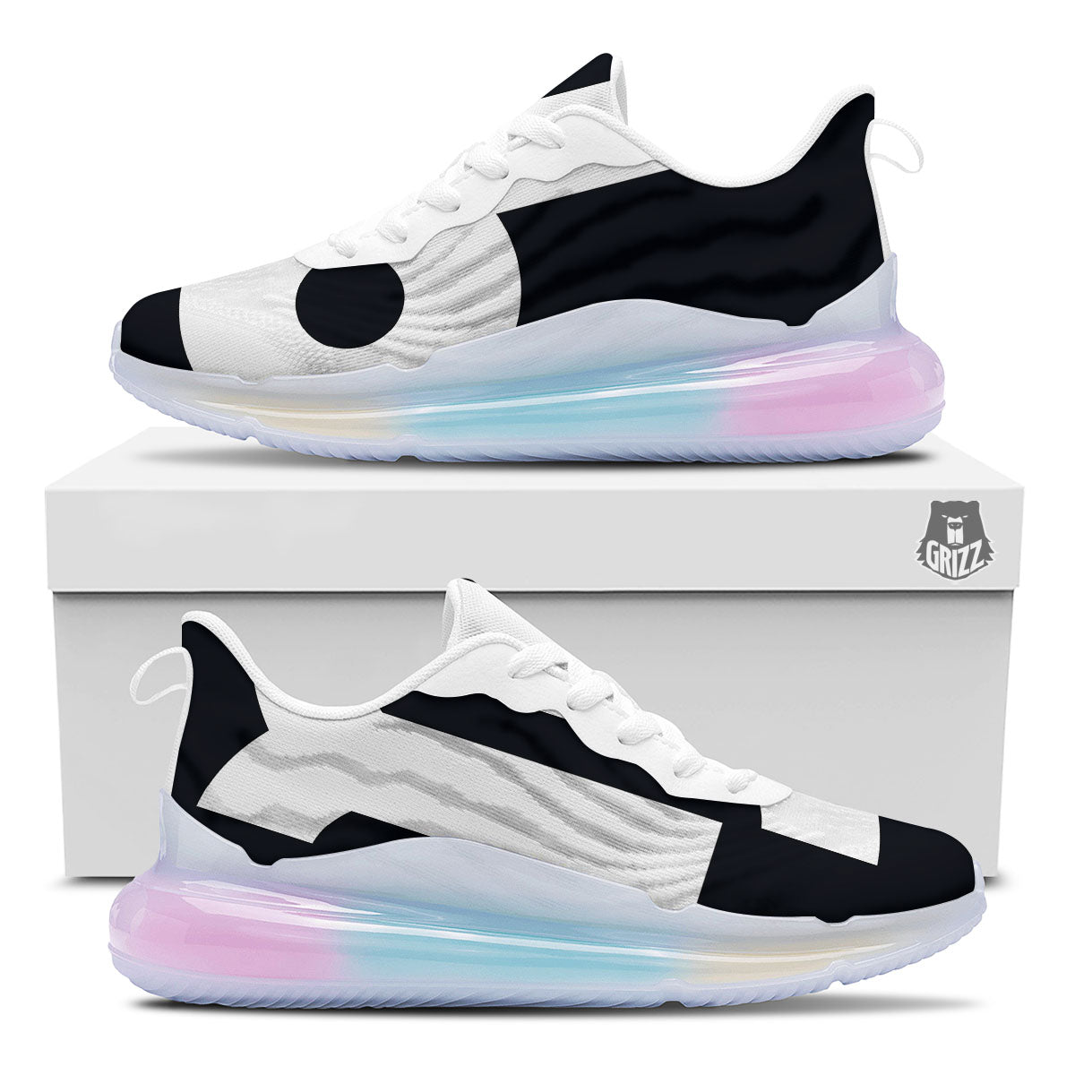 Capricorn Sign Zodiac White And Black Print Running Sneakers-grizzshop