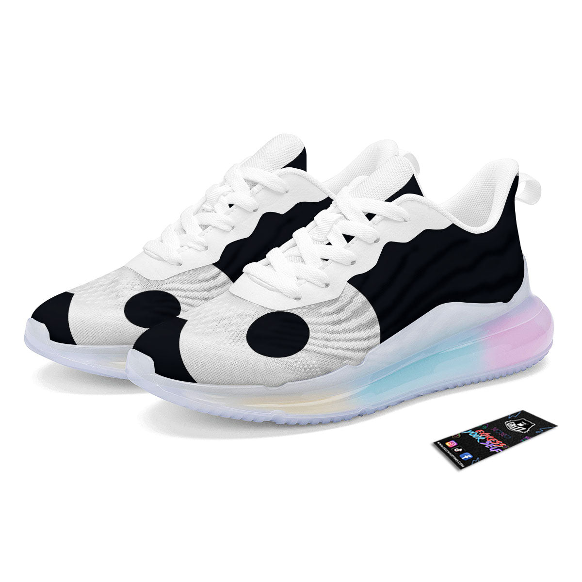 Capricorn Sign Zodiac White And Black Print Running Sneakers-grizzshop