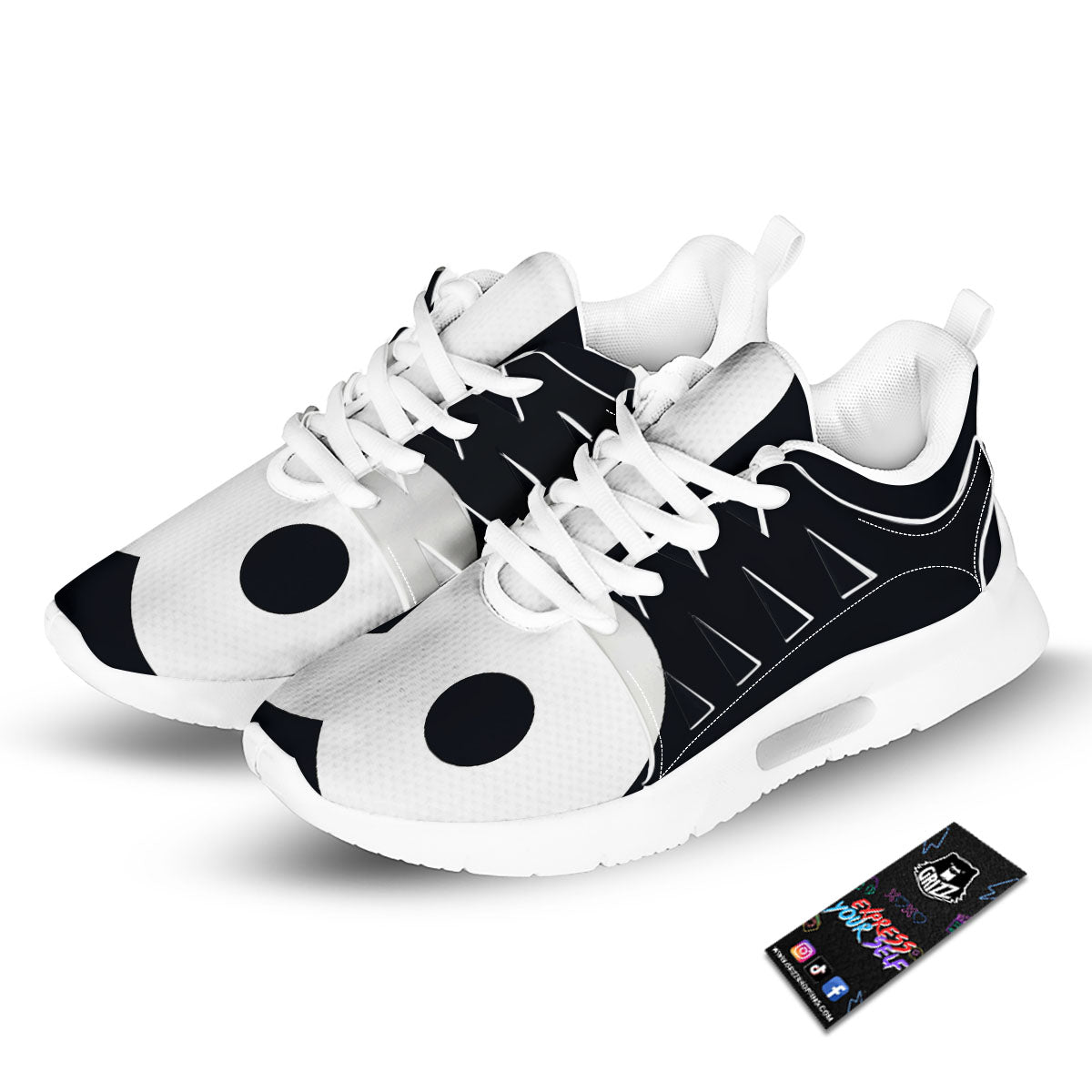 Capricorn Sign Zodiac White And Black Print Tennis Shoes-grizzshop