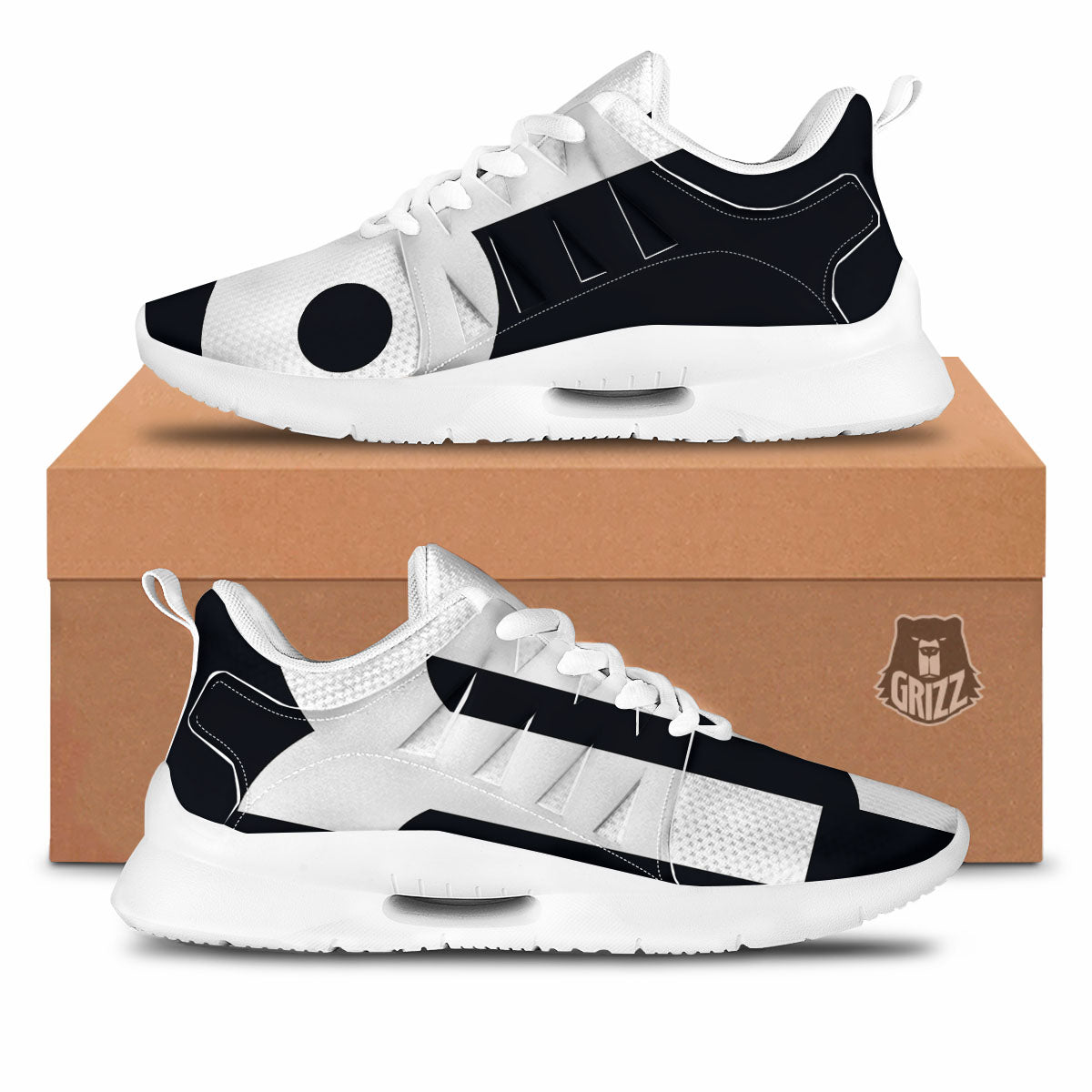 Capricorn Sign Zodiac White And Black Print Tennis Shoes-grizzshop