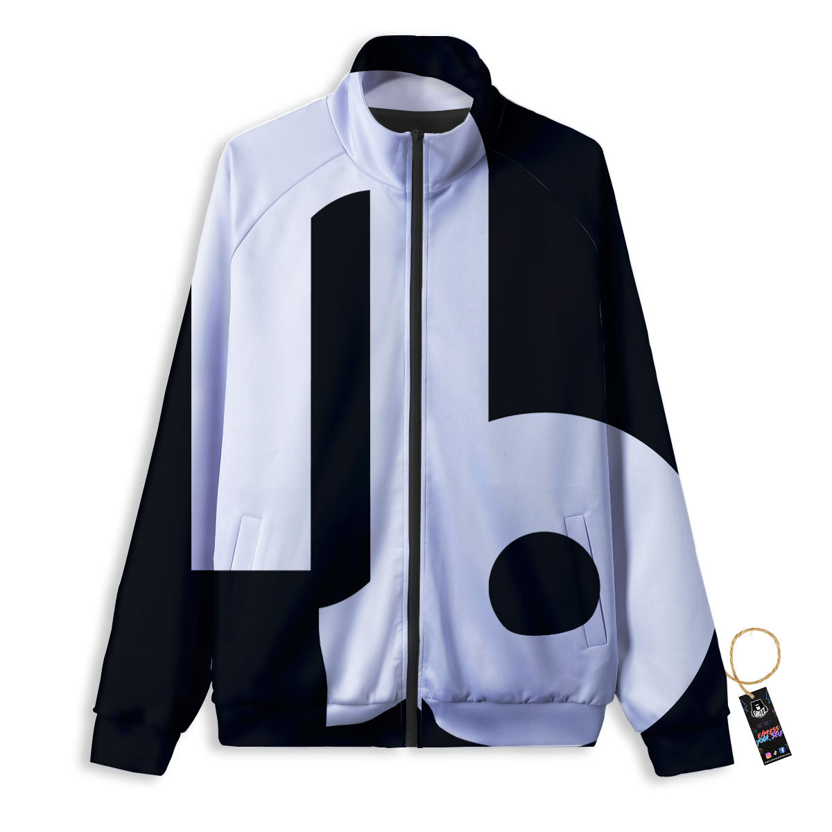Capricorn Sign Zodiac White And Black Print Track Jacket-grizzshop