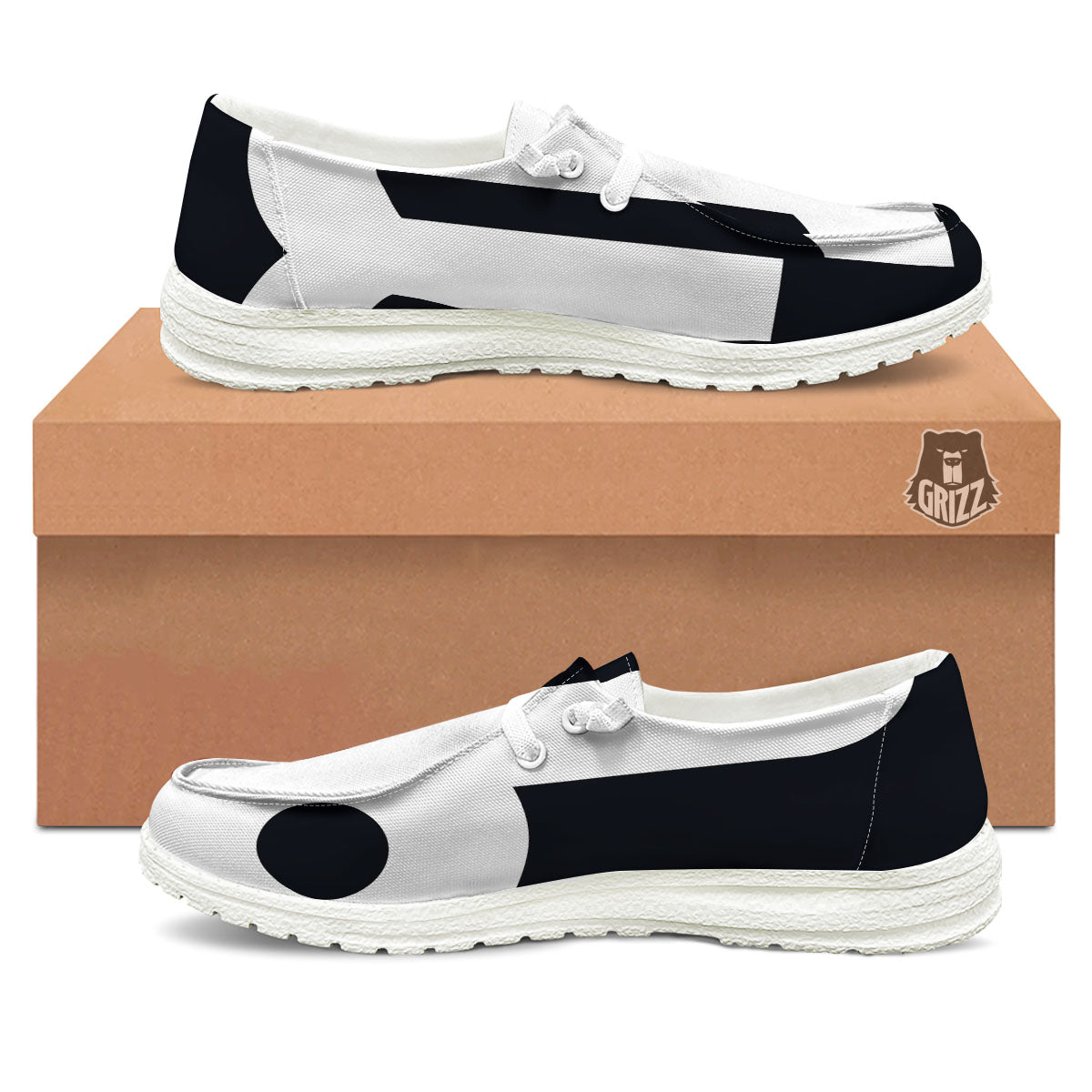 Capricorn Sign Zodiac White And Black Print White Loafers-grizzshop