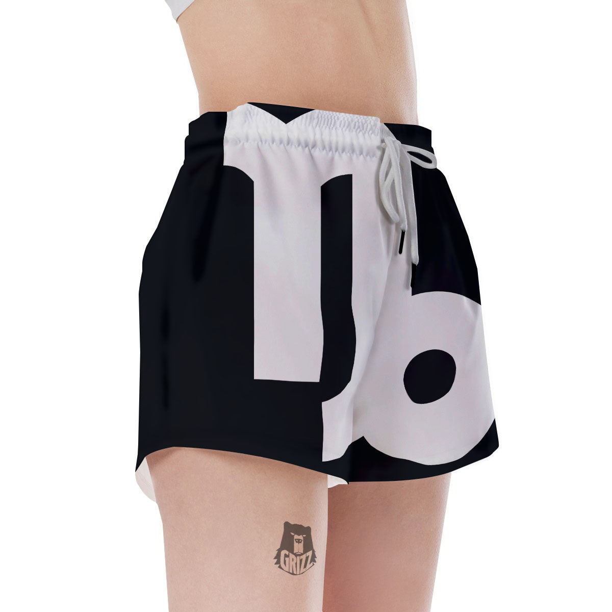 Capricorn Sign Zodiac White And Black Print Women's Shorts-grizzshop