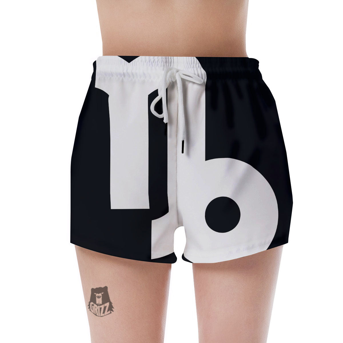 Capricorn Sign Zodiac White And Black Print Women's Shorts-grizzshop