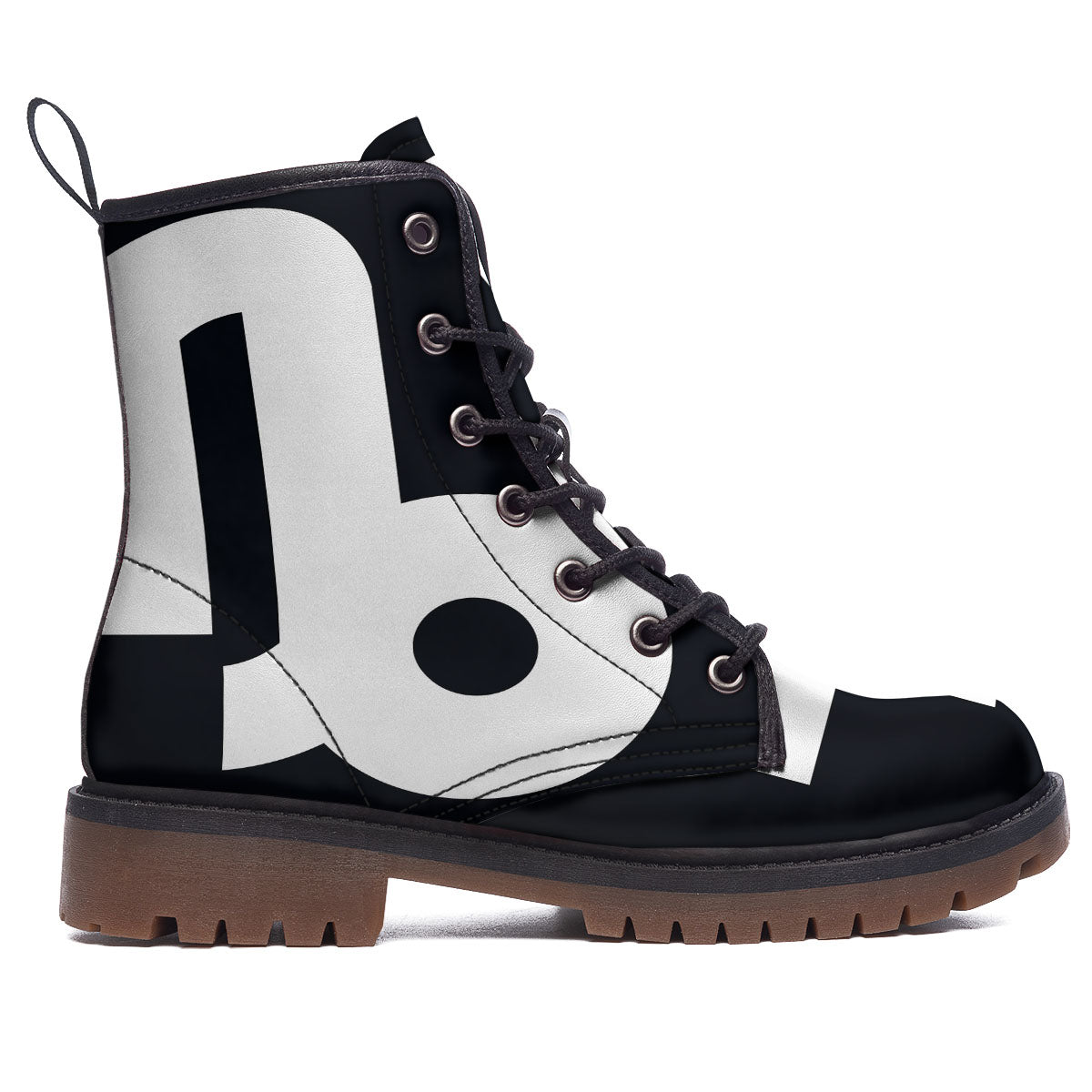 Capricorn Sign Zodiac White And Black Print Work Boots-grizzshop