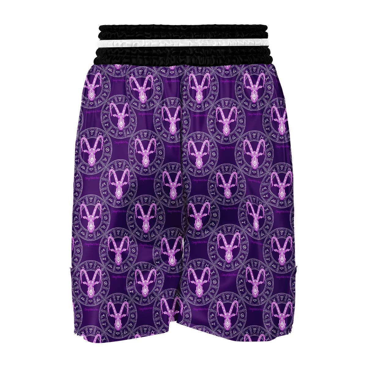 Capricorn Zodiac Pattern Print Boxing Shorts-grizzshop