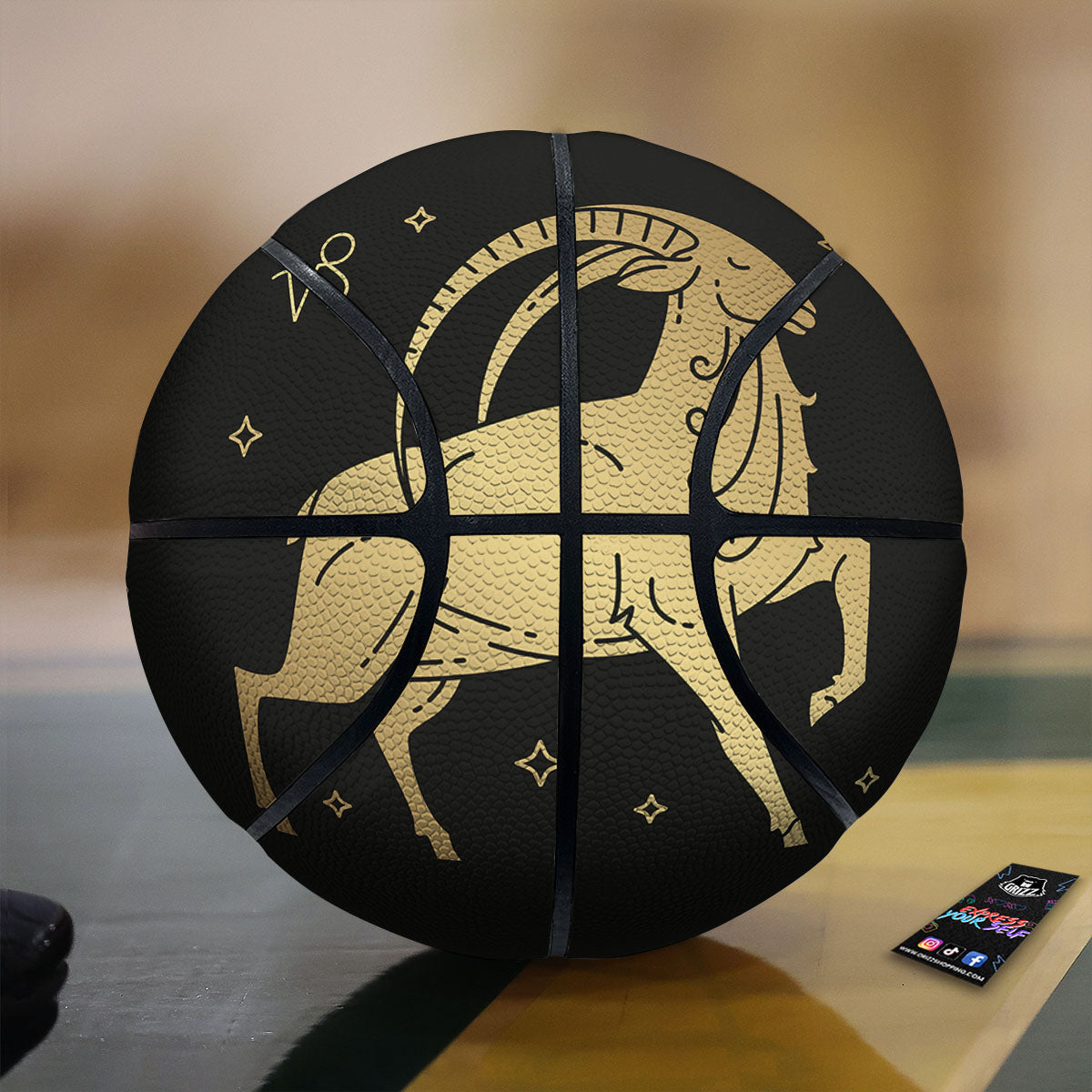 Capricorn Sign Astrological Print Basketball
