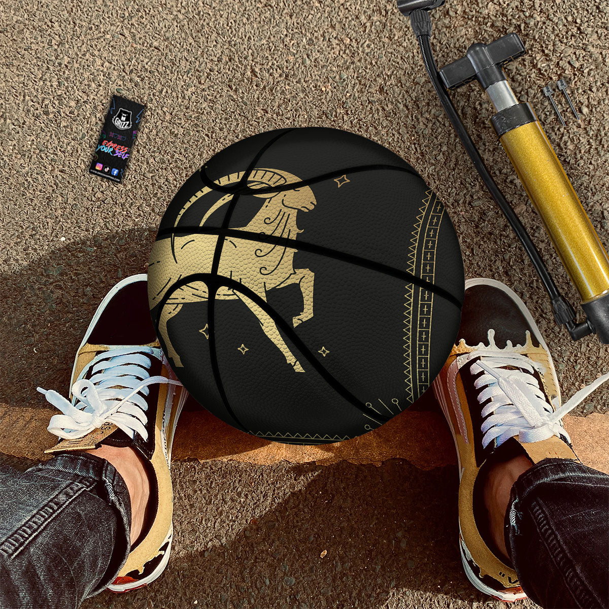 Capricorn Sign Astrological Print Basketball