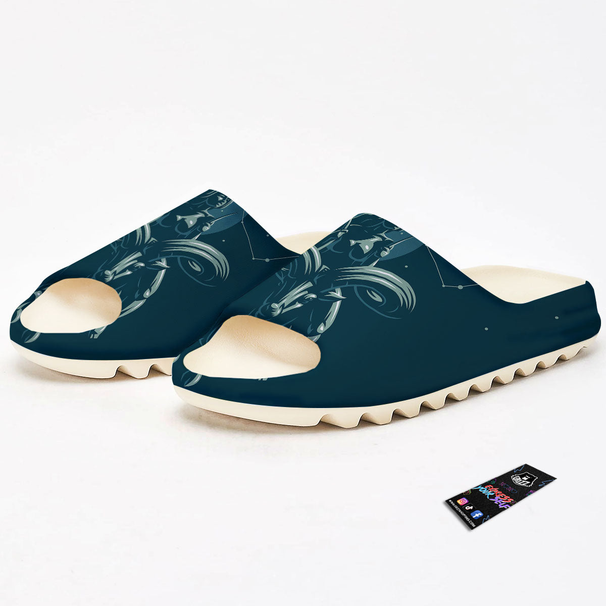 Capricorn Sign Astrology Print Sandals-grizzshop