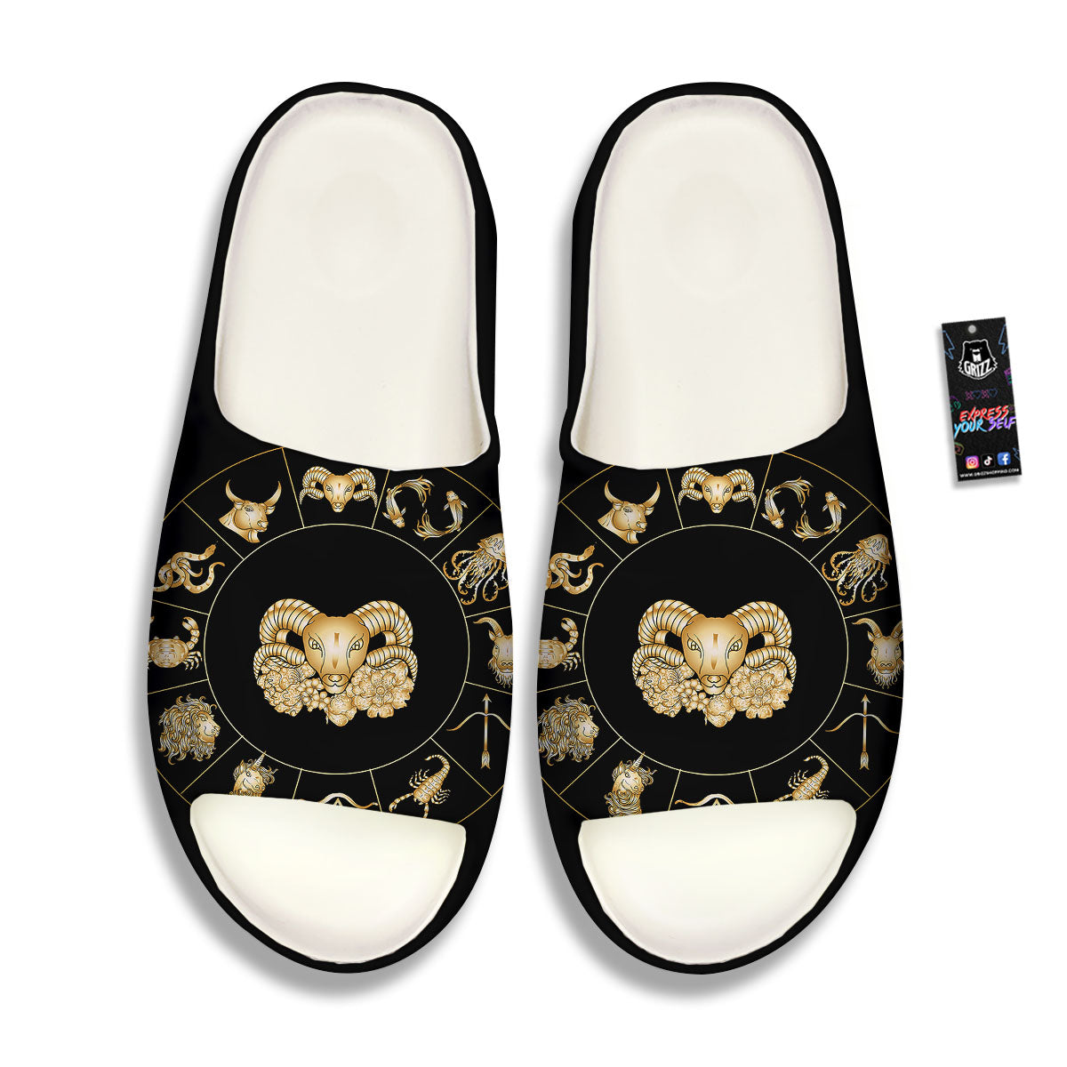 Capricorn Sign Fantasy Print Sandals-grizzshop