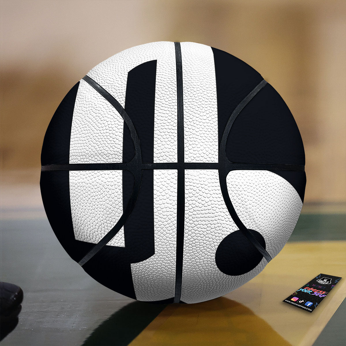 Capricorn Sign Zodiac White And Black Print Basketball