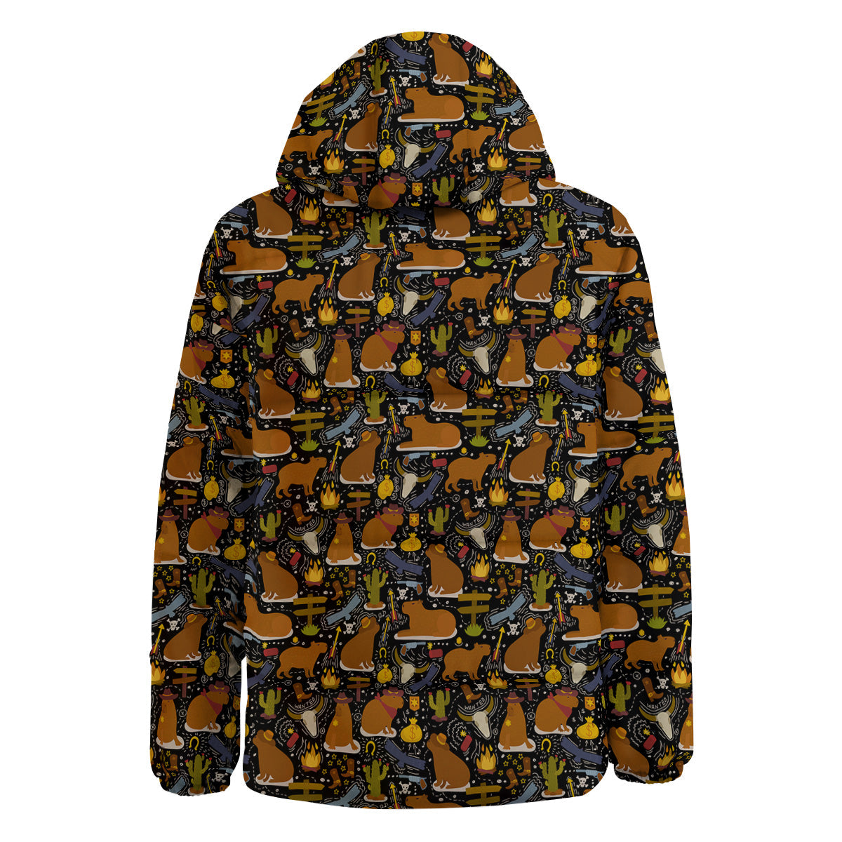 Capybaras Print Pattern Down Jacket-grizzshop
