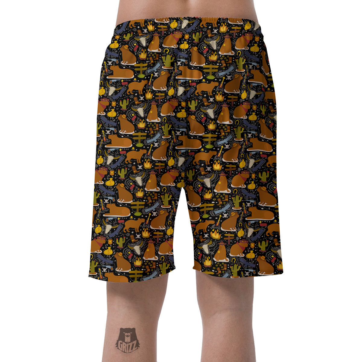 Capybaras Print Pattern Men's Shorts-grizzshop