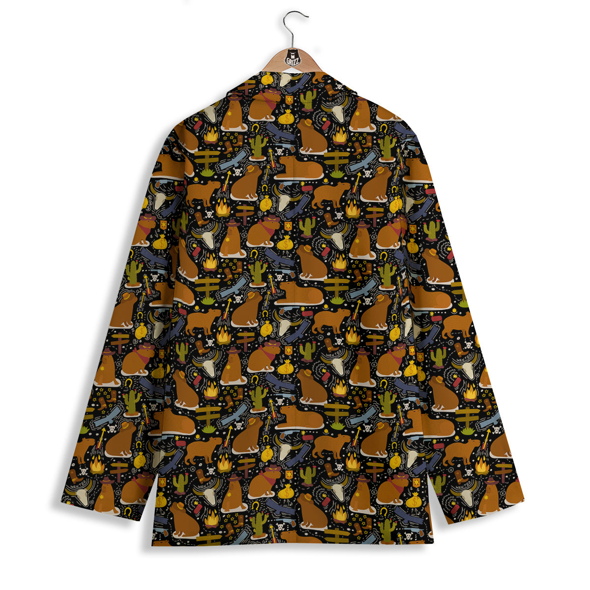 Capybaras Print Pattern Women's Blazer-grizzshop