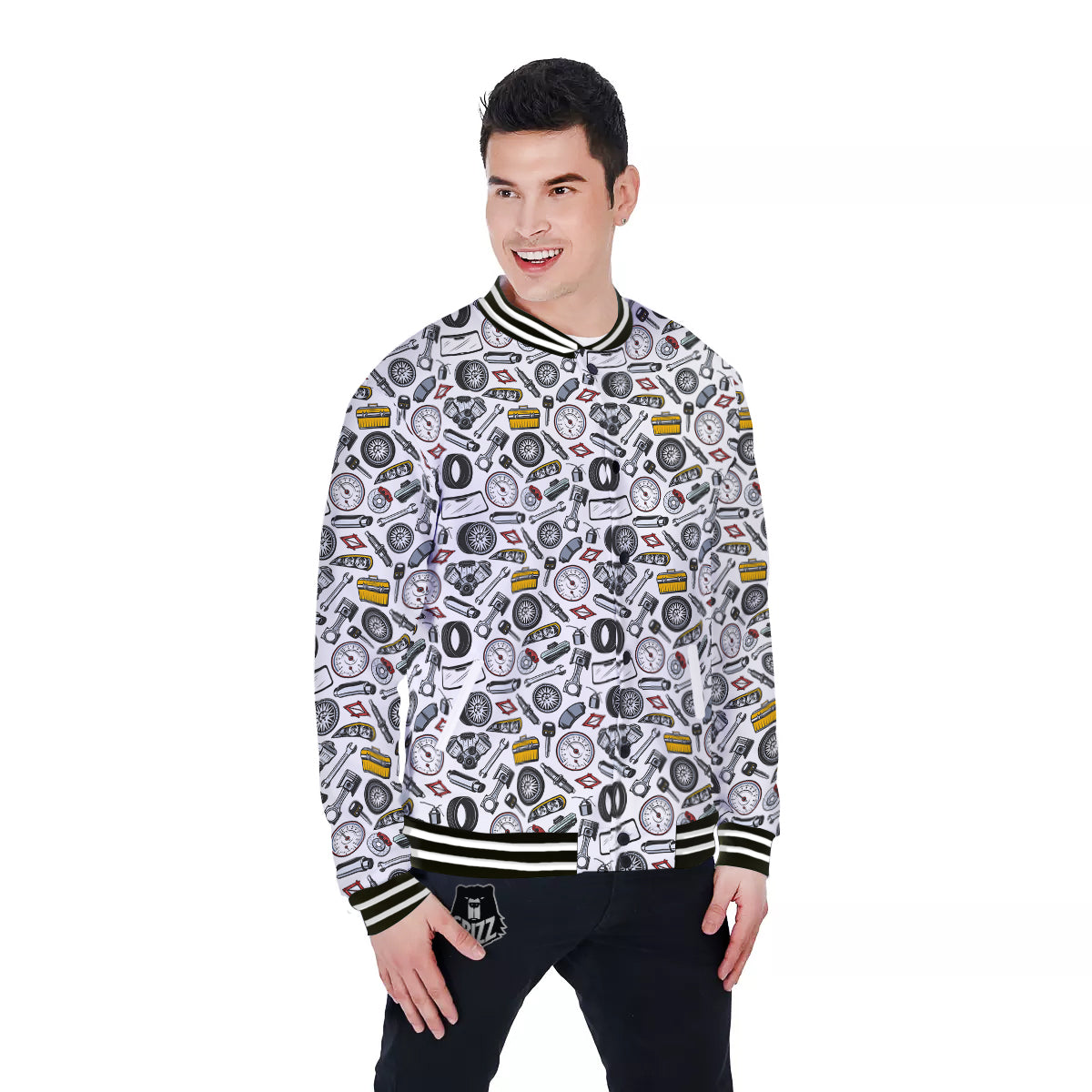 Car Vehicle Accessories Print Pattern Baseball Jacket-grizzshop