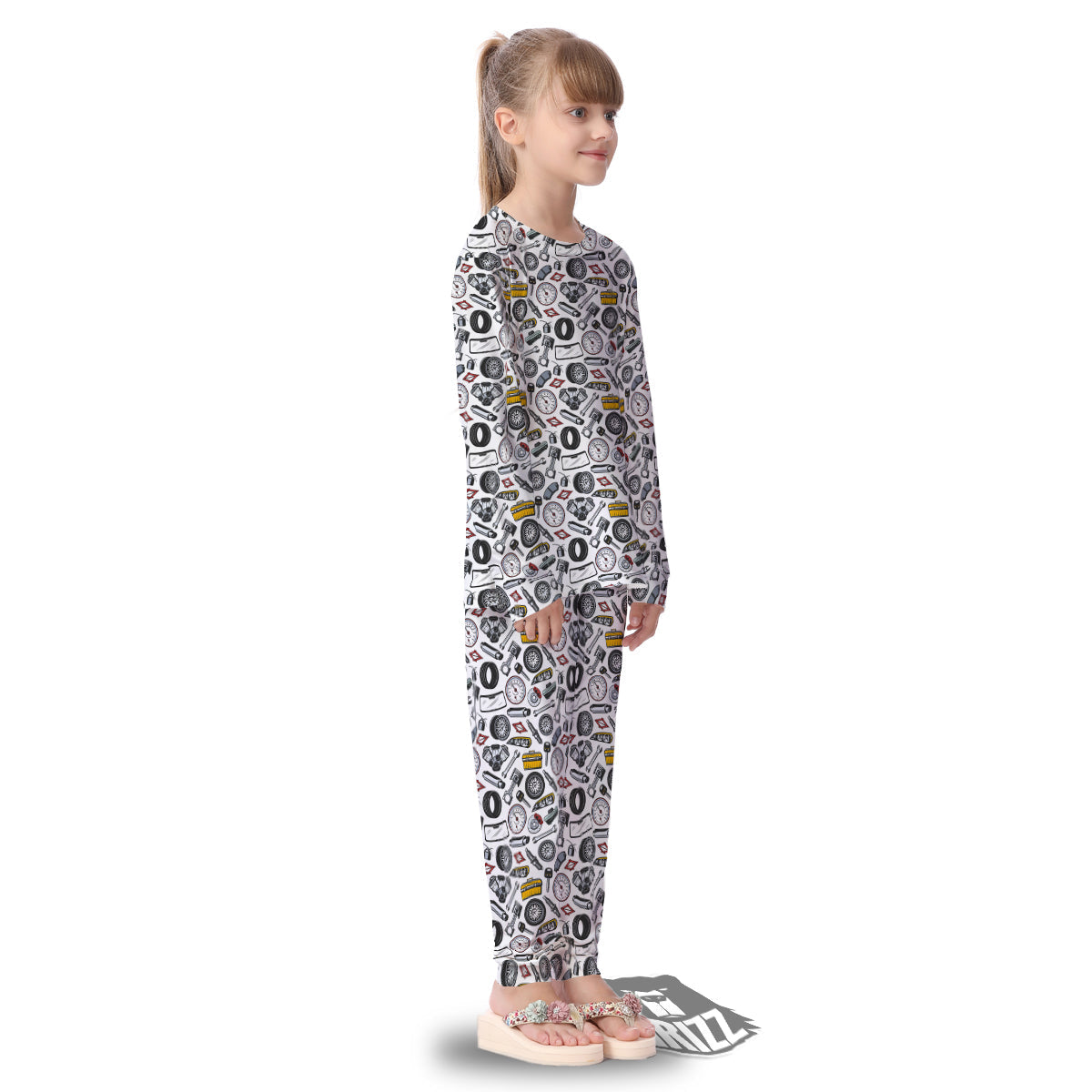 Car Vehicle Accessories Print Pattern Kid's Pajamas-grizzshop