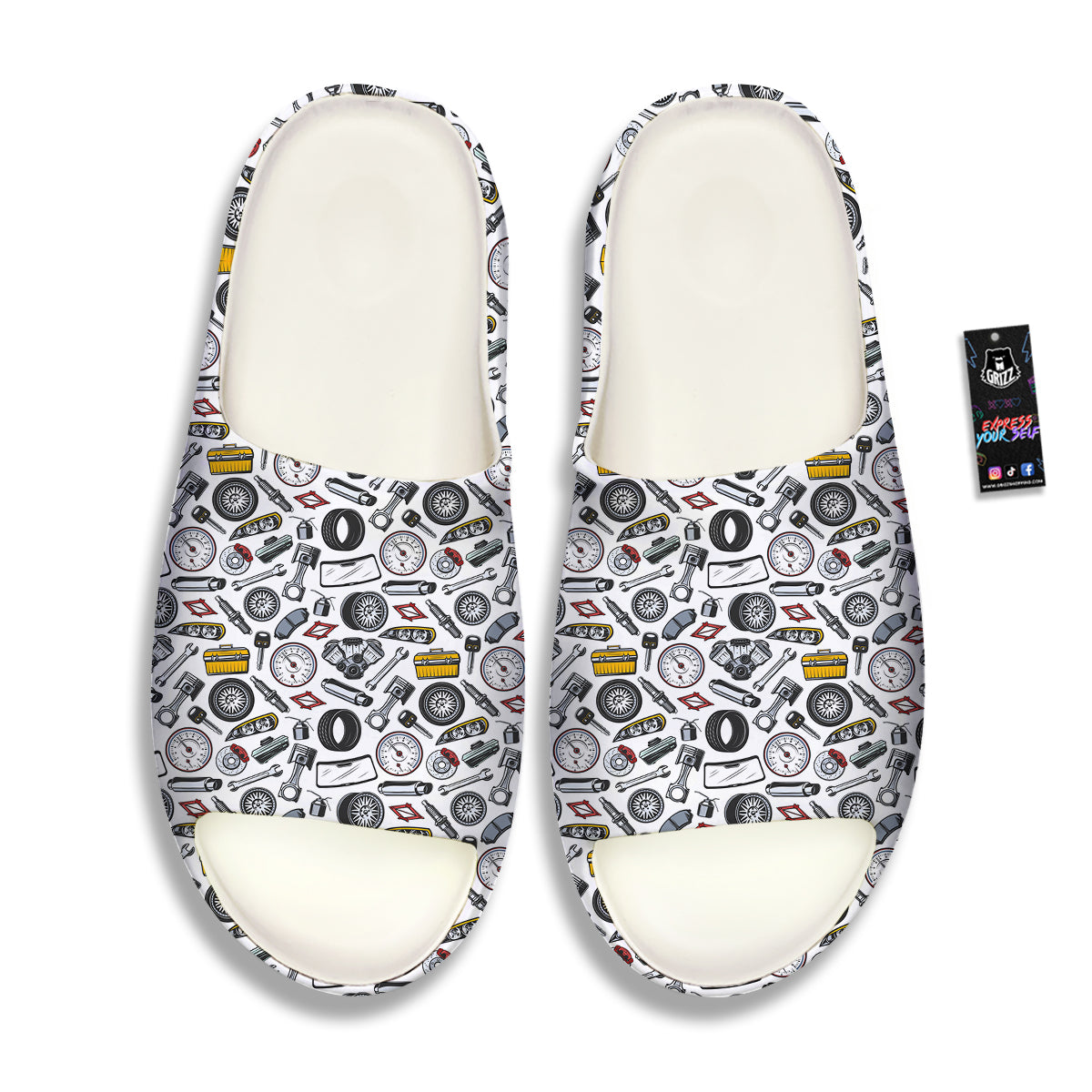 Car Vehicle Accessories Print Pattern Sandals-grizzshop