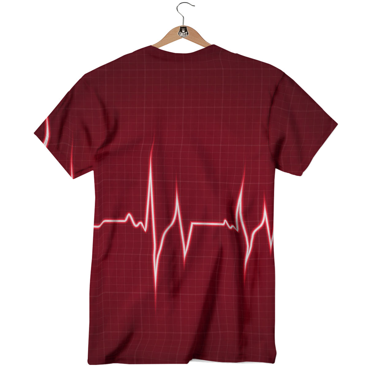 Cardiogram Heartbeat Print T-Shirt-grizzshop
