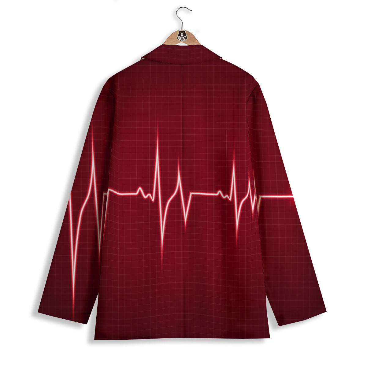 Cardiogram Heartbeat Print Women's Blazer-grizzshop