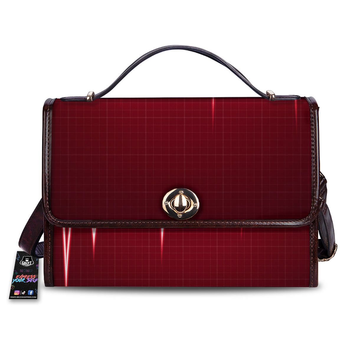 Cardiogram Heartbeat Print Women's Satchel Bag