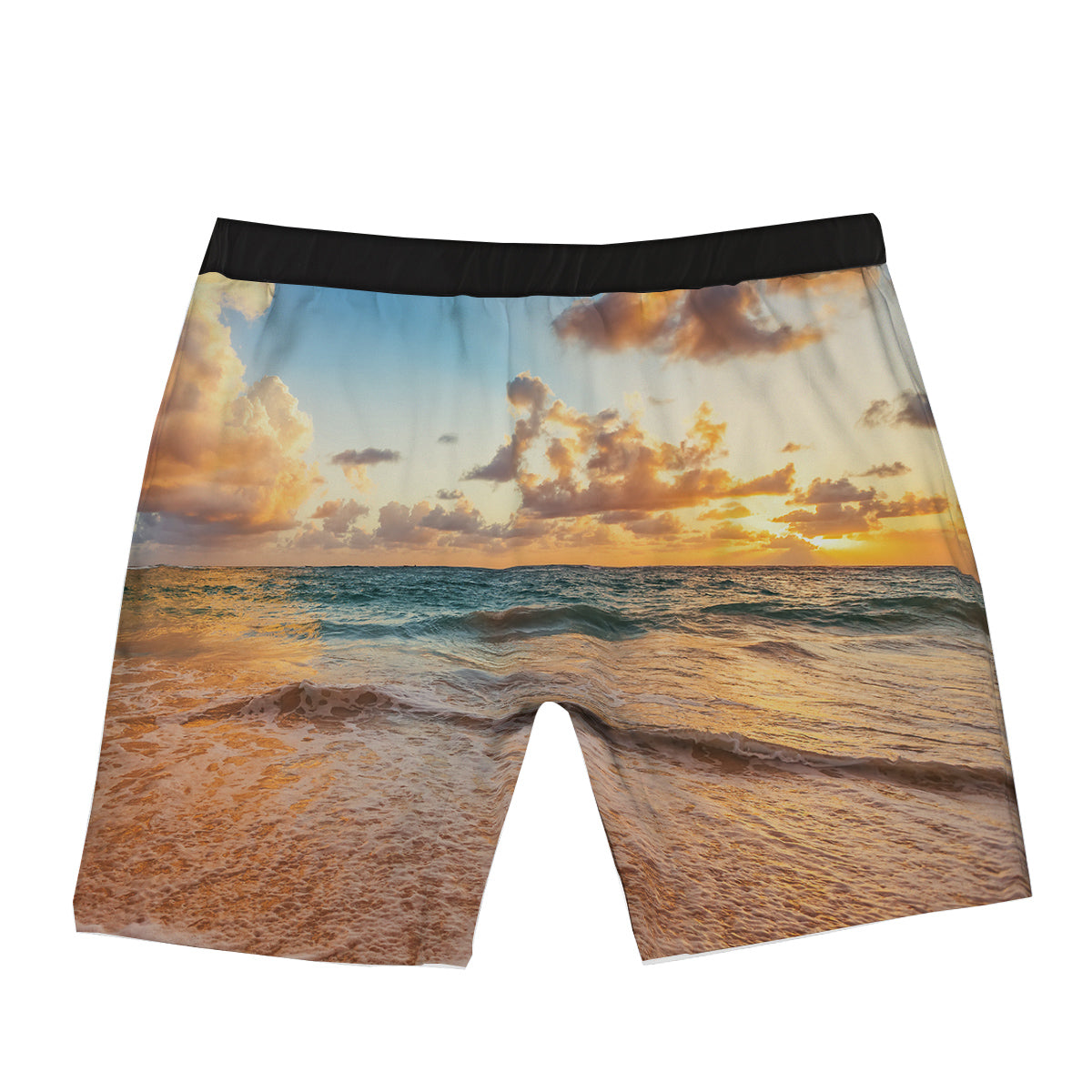 Caribbean Ocean Print Boxer Briefs-grizzshop