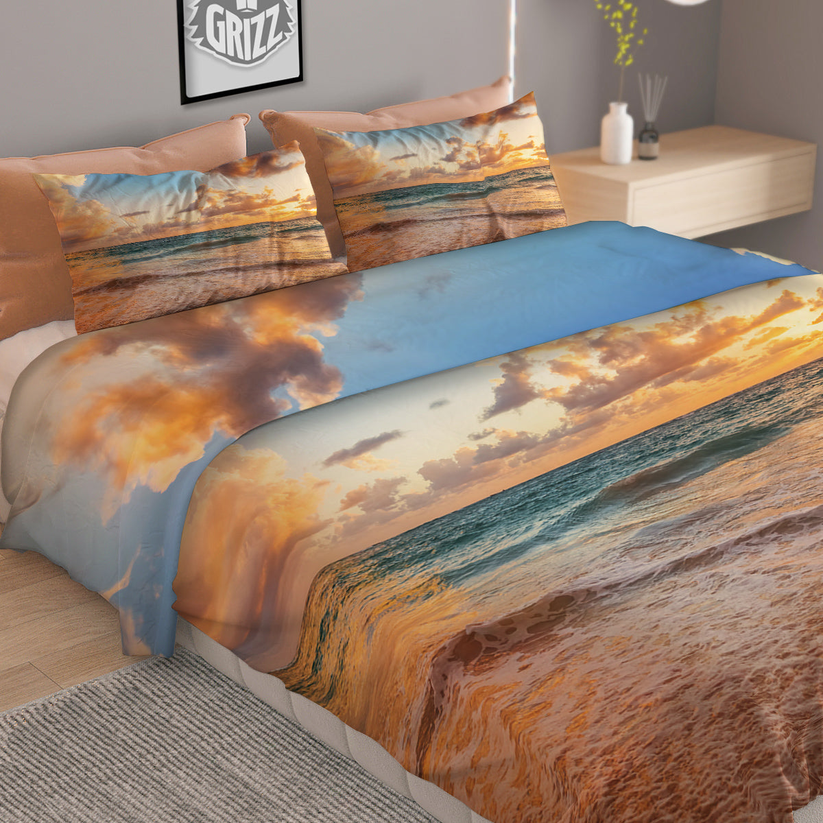 Cola And French Fries Print Pattern Duvet Cover Bedding Set