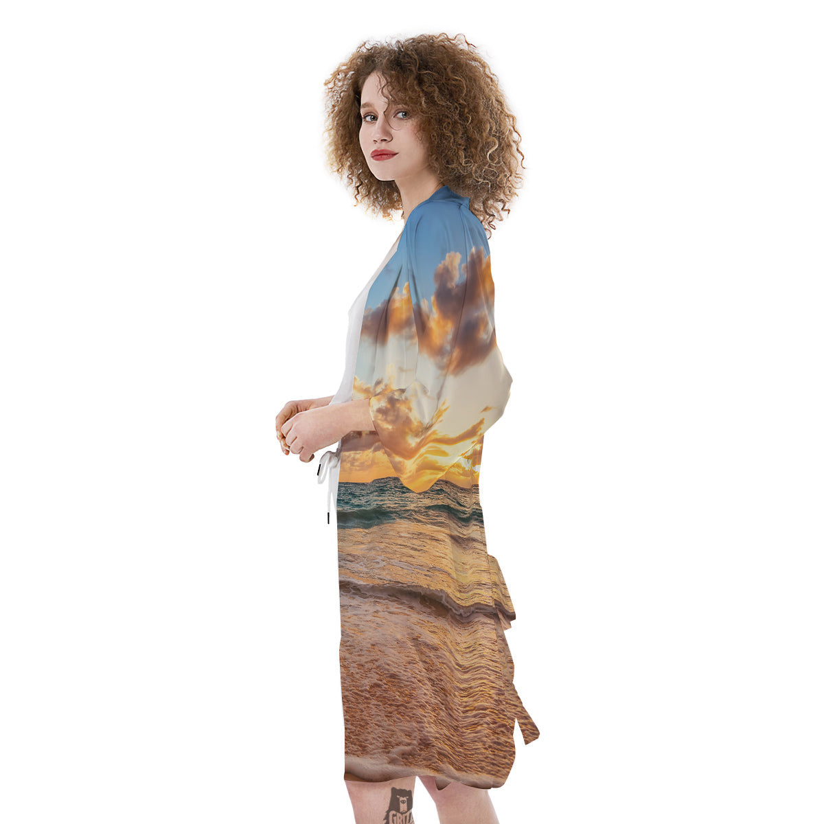 Caribbean Ocean Print Kimono-grizzshop