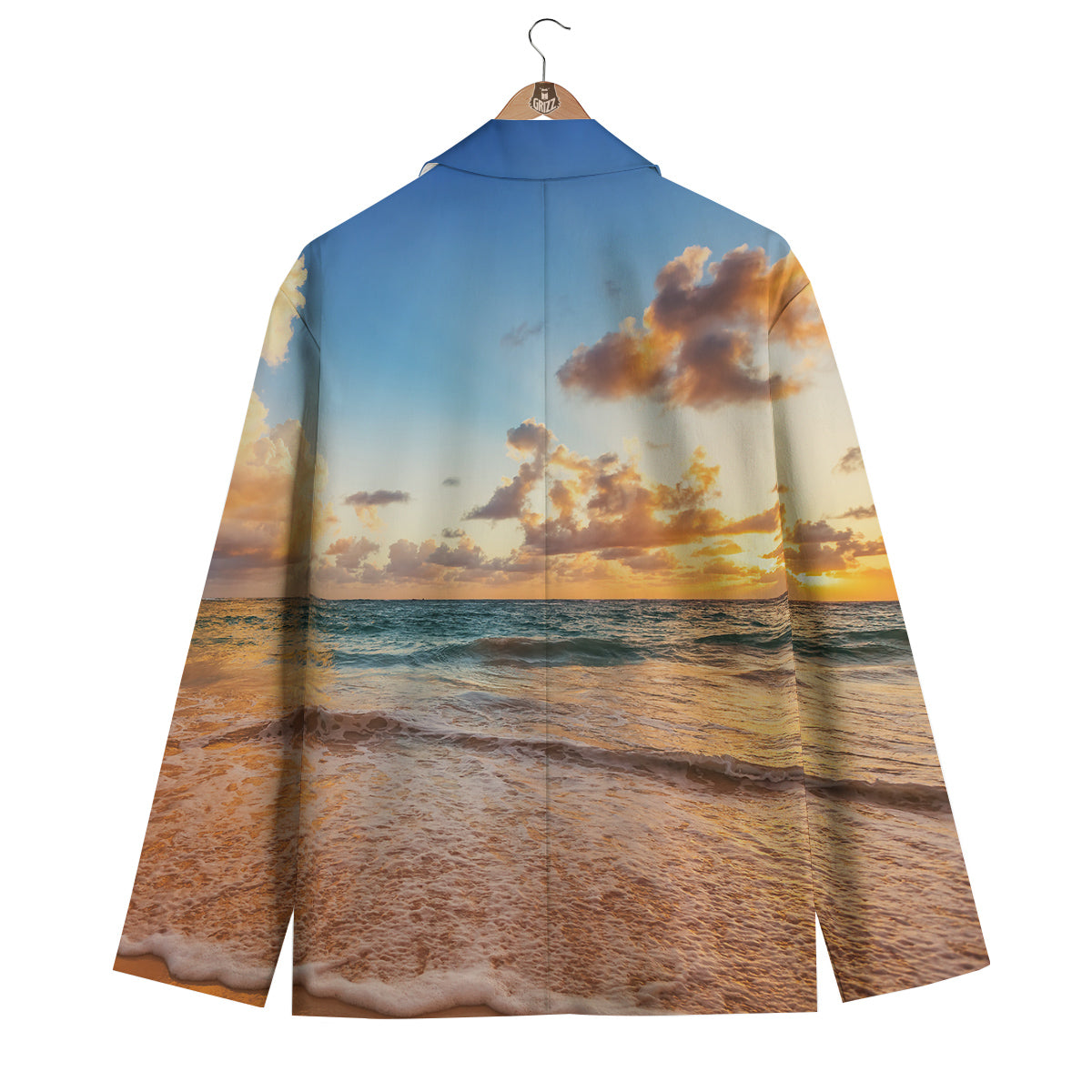 Caribbean Ocean Print Men's Blazer-grizzshop
