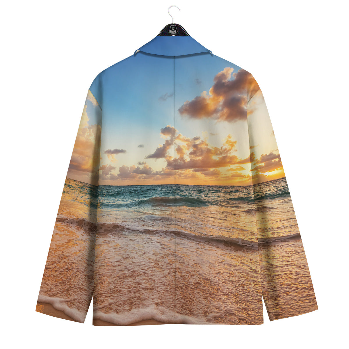 Caribbean Ocean Print Men's Sport Coat-grizzshop