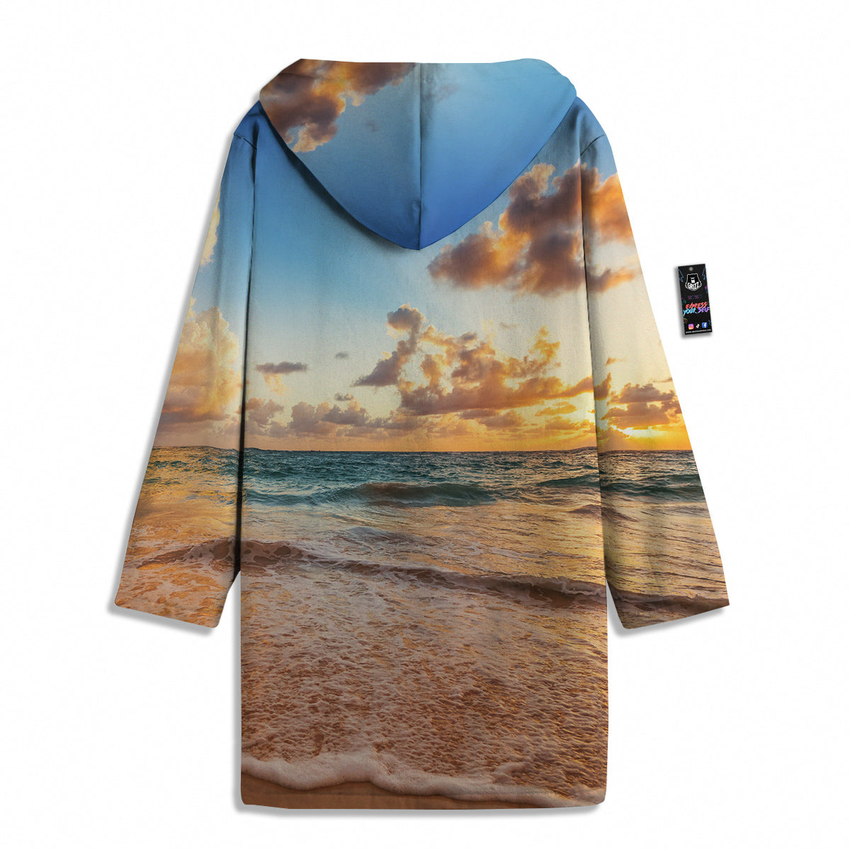 Caribbean Ocean Print Men's Windbreaker Jacket-grizzshop