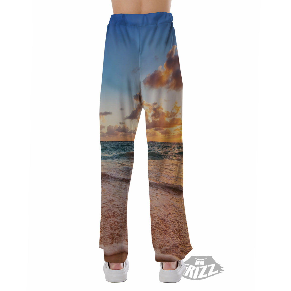 Caribbean Ocean Print Pajama Pants-grizzshop