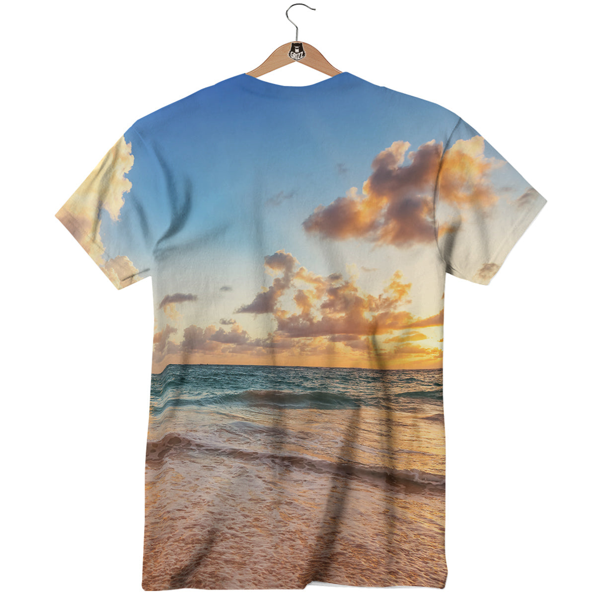 Caribbean Ocean Print T-Shirt-grizzshop