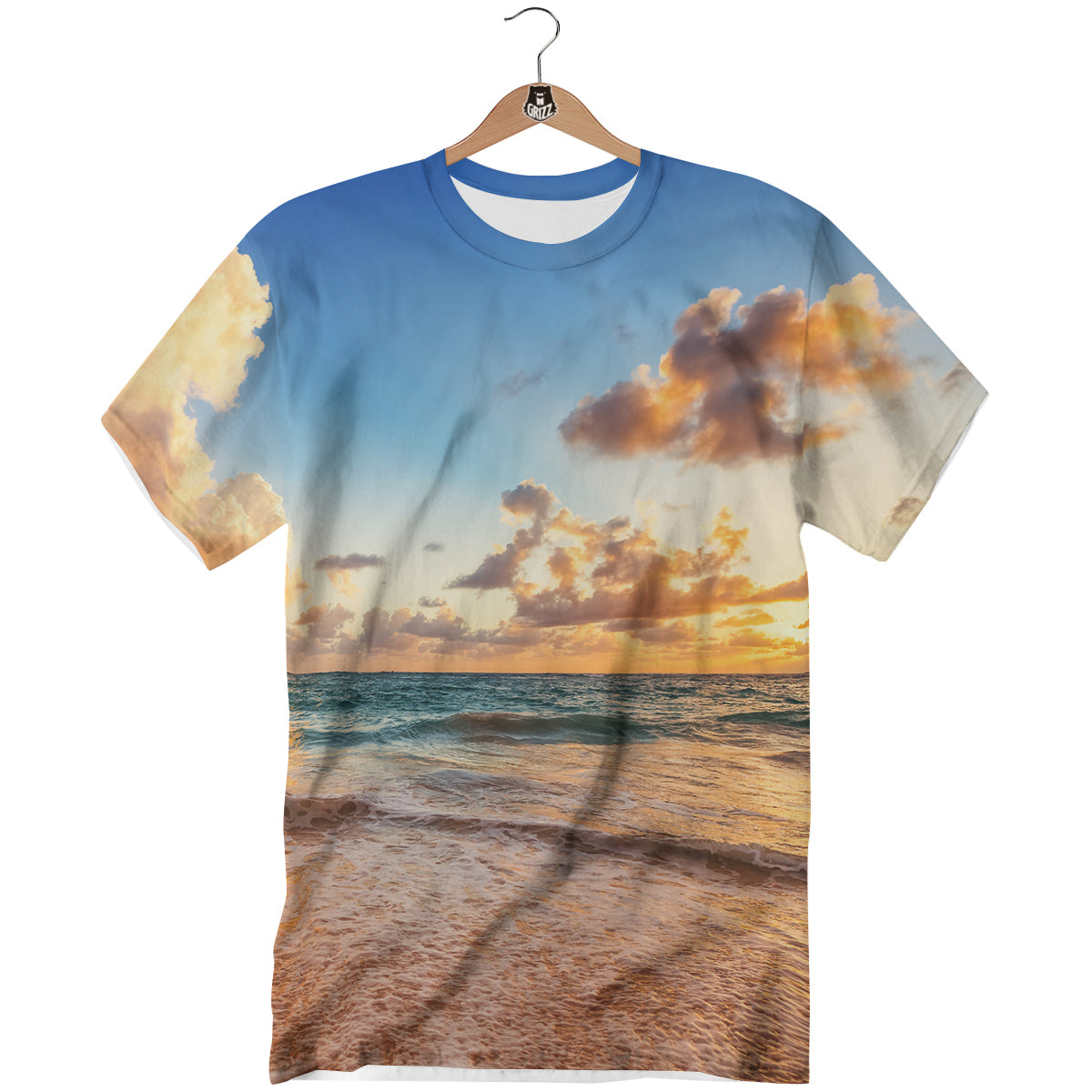 Caribbean Ocean Print T-Shirt-grizzshop
