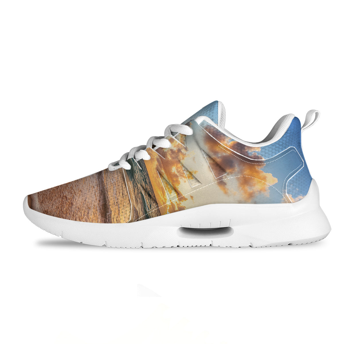 Caribbean Ocean Print Tennis Shoes-grizzshop