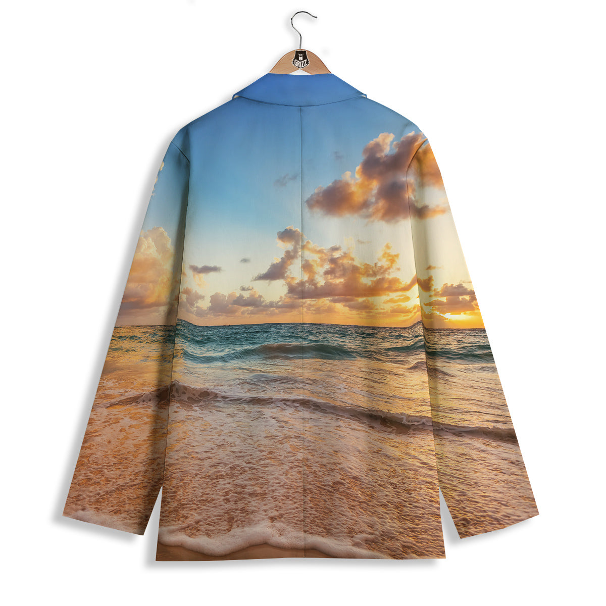 Caribbean Ocean Print Women's Blazer-grizzshop