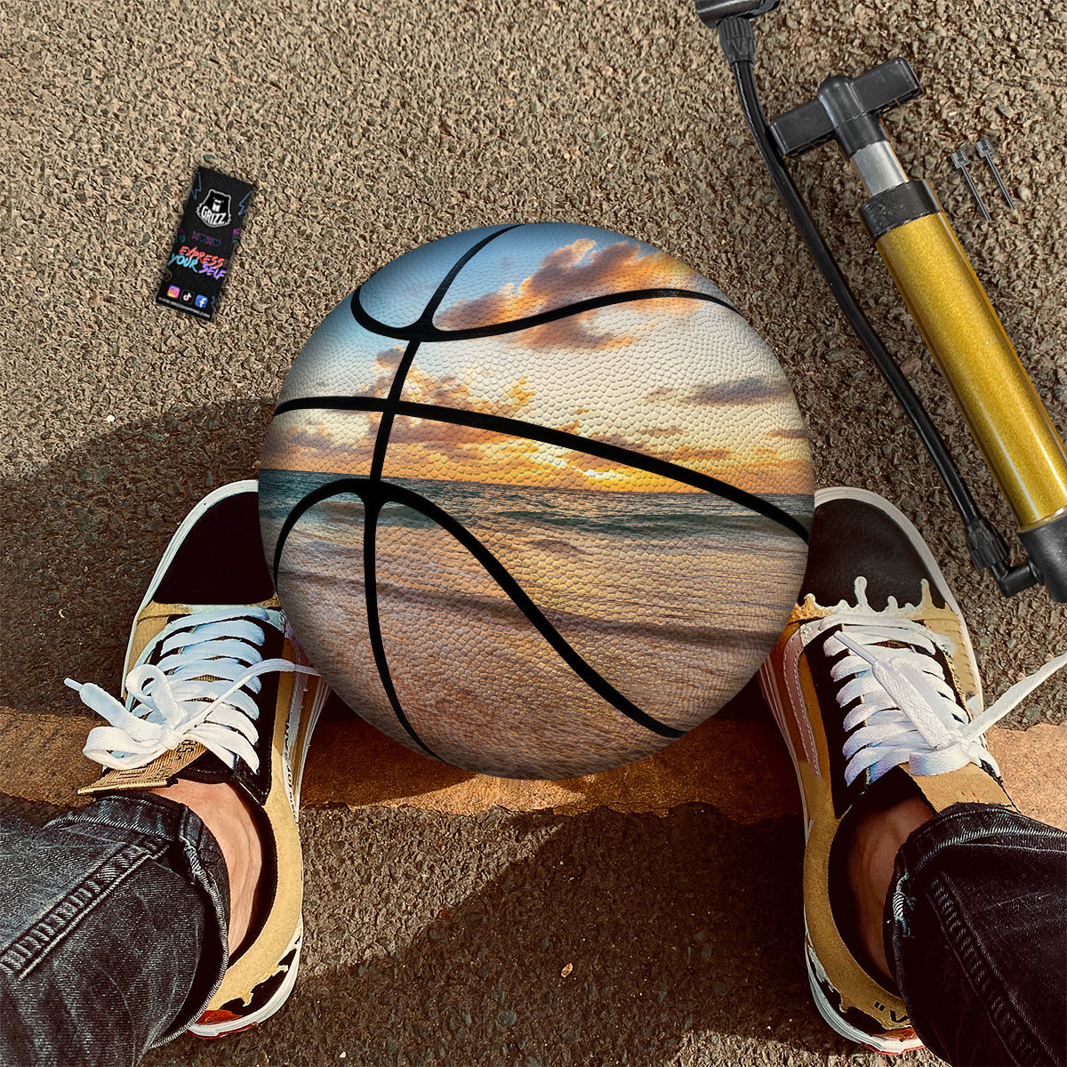 Caribbean Ocean Print Basketball