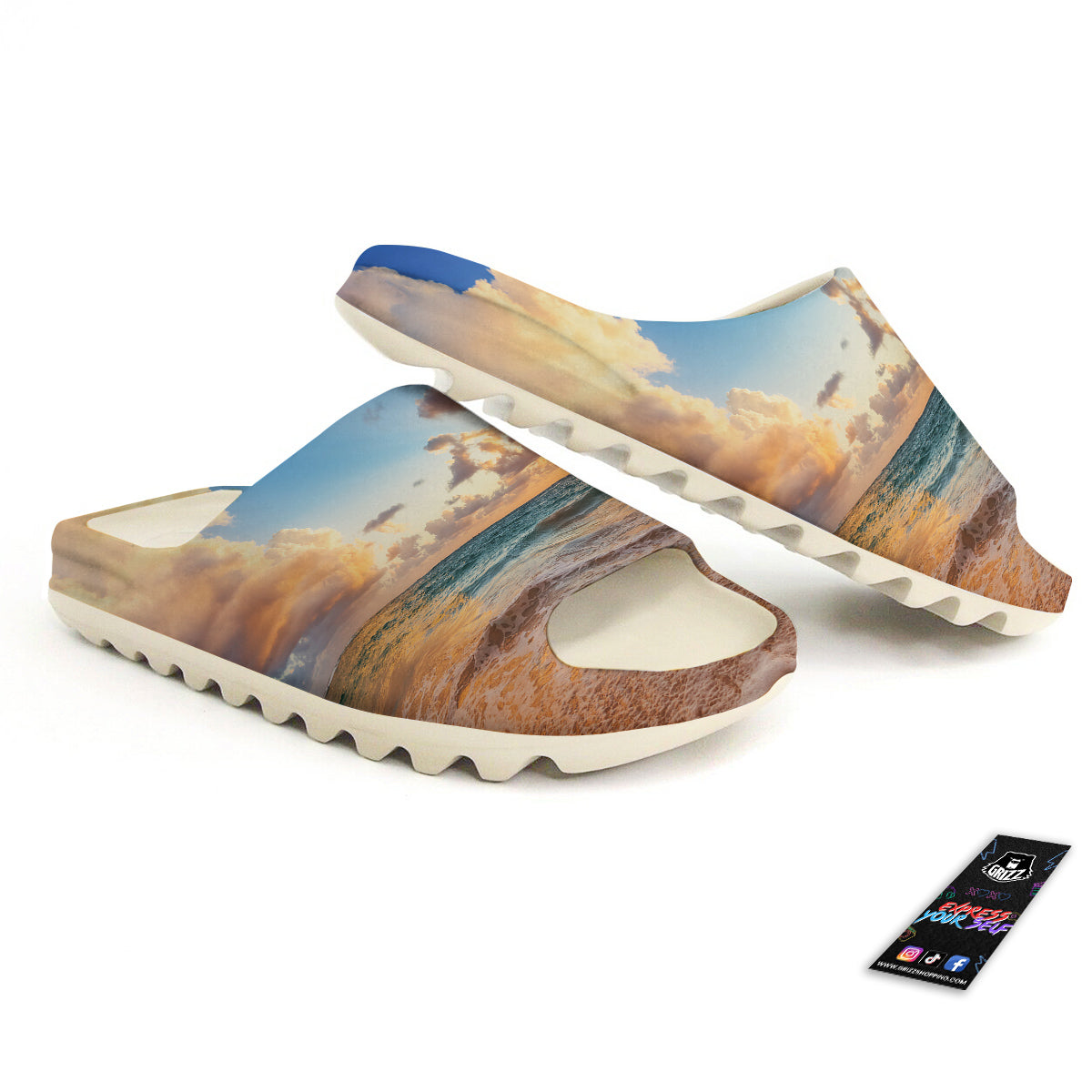 Caribbean Ocean Print Sandals-grizzshop
