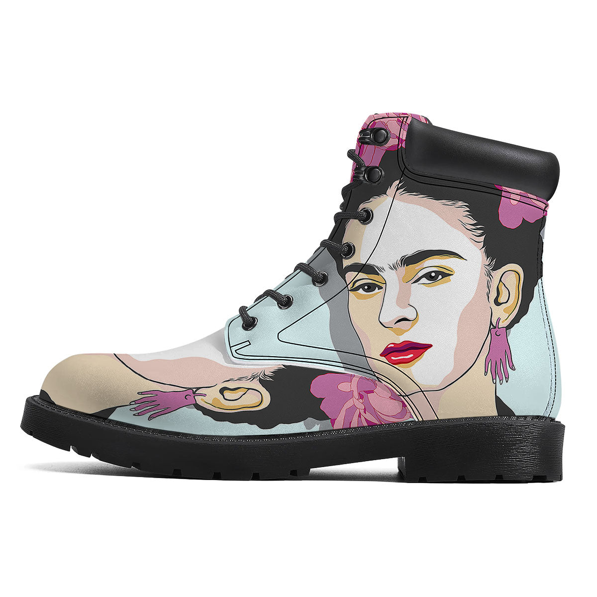 Carmen Frida Kahlo Magdalena Print Boots-grizzshop