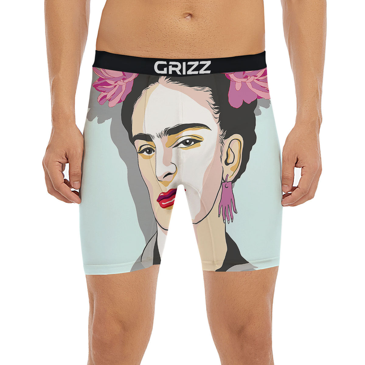 Carmen Frida Kahlo Magdalena Print Boxer Briefs-grizzshop