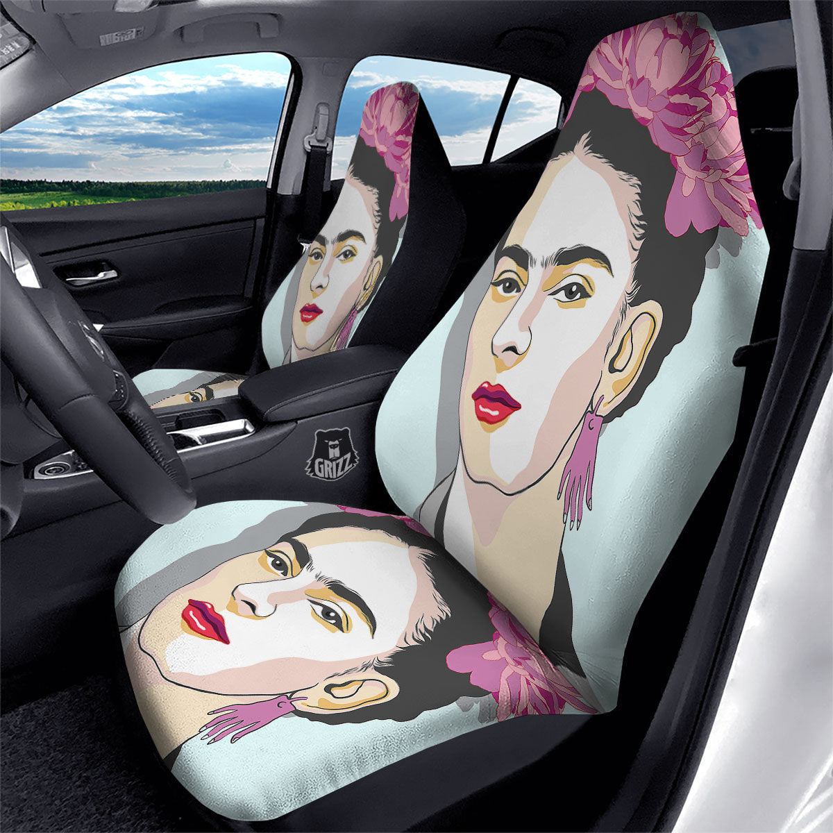 Carmen Frida Kahlo Magdalena Print Car Seat Covers-grizzshop