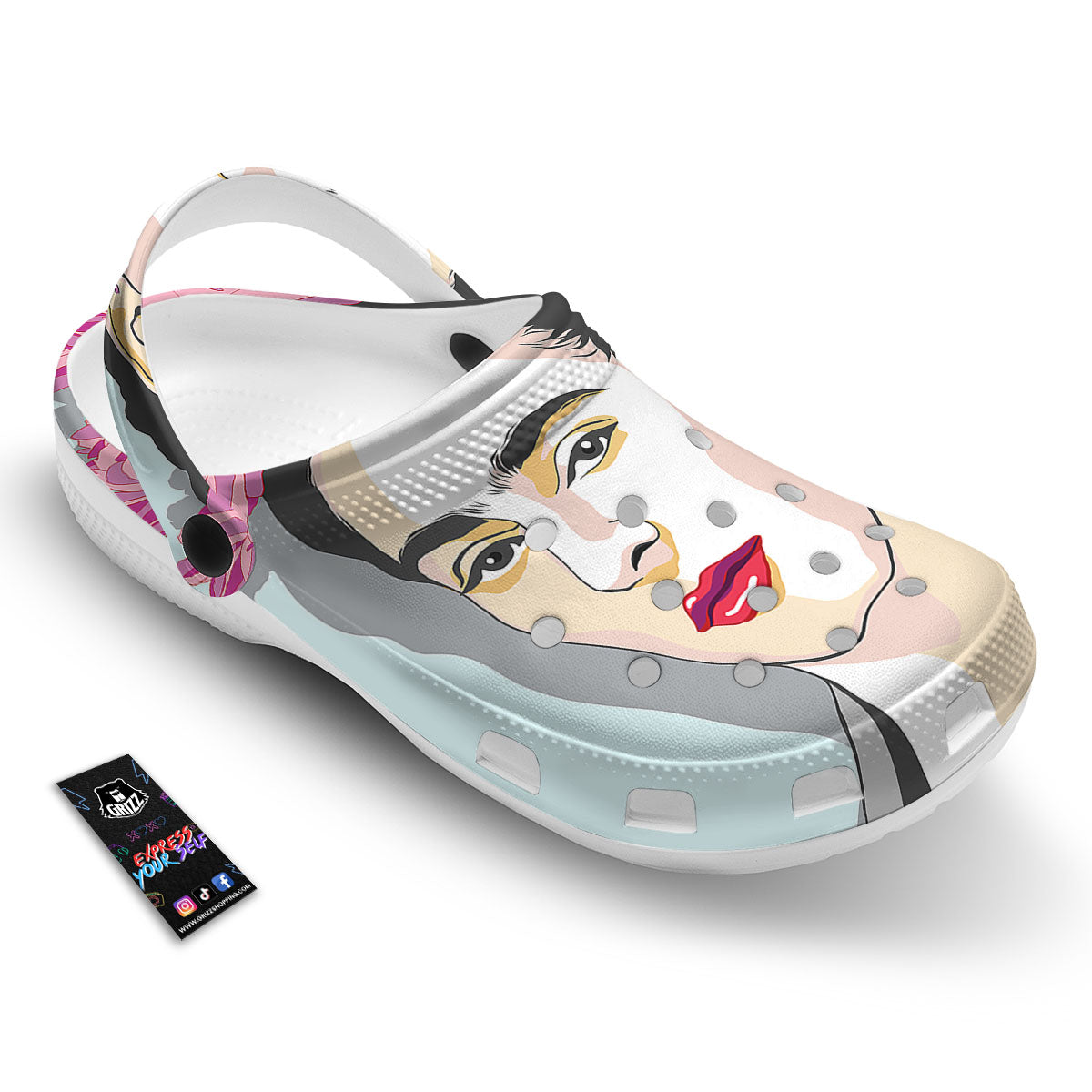 Carmen Frida Kahlo Magdalena Print Clog-grizzshop