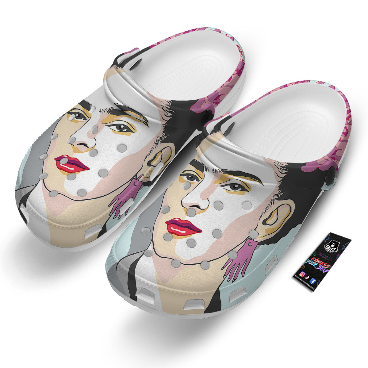 Carmen Frida Kahlo Magdalena Print Clog-grizzshop
